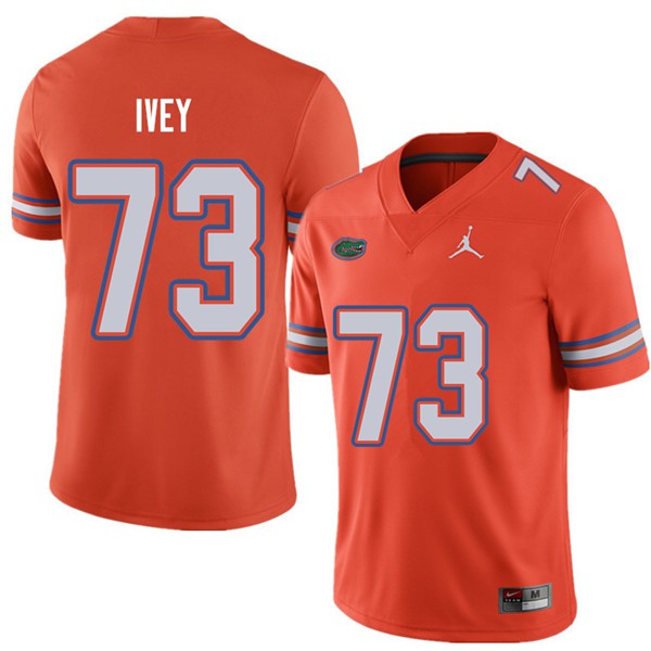 Jordan Brand Men #73 Martez Ivey Florida Gators College Football Jerseys Orange